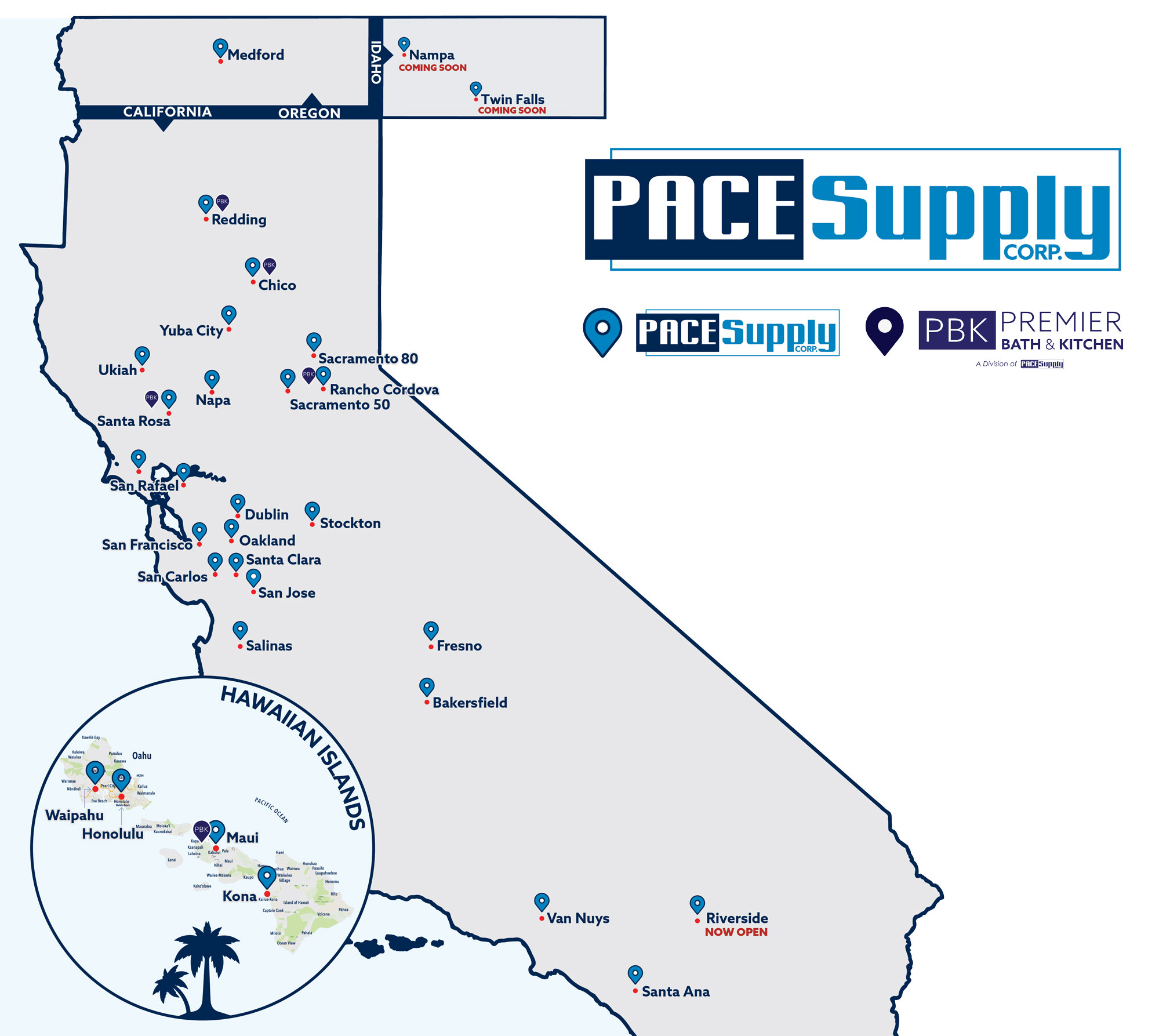 PACE Supply Locations